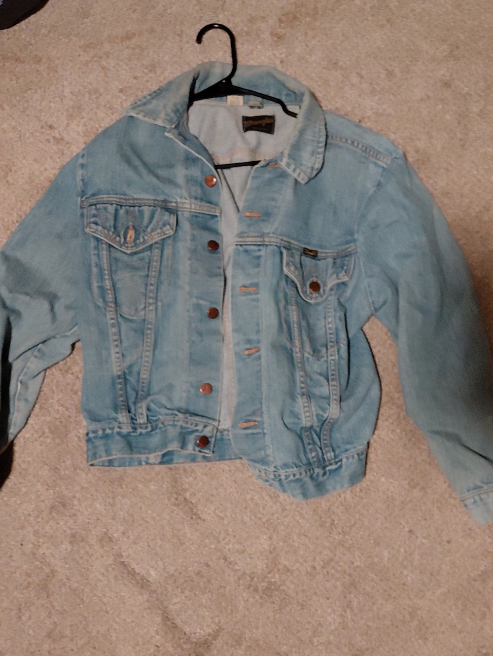 Vintage 70's Wrangler Light Blue Denim Jean Jacket